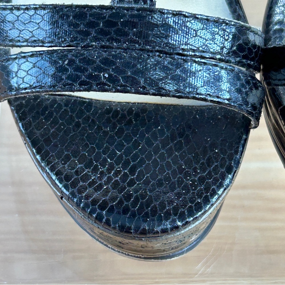 Max And Cleo Women's Sandals Wedge Size 9 Black and Brown - Picture 13 of 16